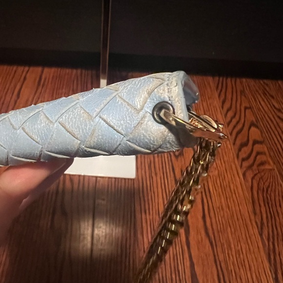 Light Blue Bottega Veneta Wallet Wristlet - Picture 4 of 14